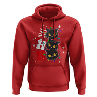 Funny Christmas Black Cat Triple Ho Hoodie