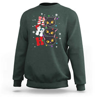 Funny Christmas Black Cat Triple Ho Sweatshirt - Wonder Print Shop