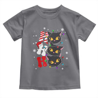 Funny Christmas Black Cat Triple Ho Toddler T Shirt