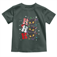 Funny Christmas Black Cat Triple Ho Toddler T Shirt