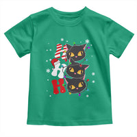 Funny Christmas Black Cat Triple Ho Toddler T Shirt