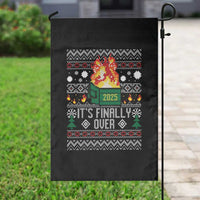 Funny Christmas Lil Dumpster Fire Garden Flag It Is Finally Over 2025 - Wonder Print Shop