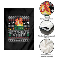 Funny Christmas Lil Dumpster Fire Garden Flag It Is Finally Over 2025 - Wonder Print Shop