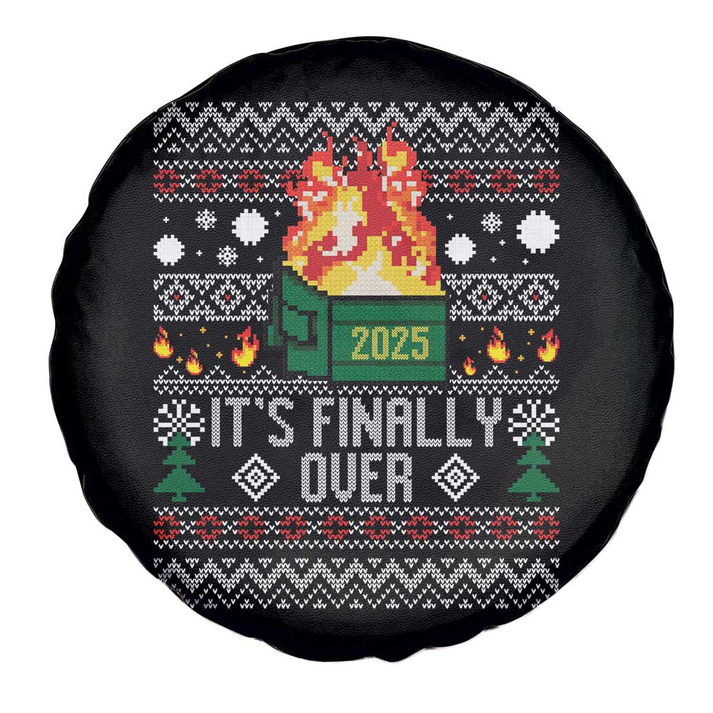 Funny Christmas Lil Dumpster Fire Spare Tire Cover It Is Finally Over 2025 - Wonder Print Shop