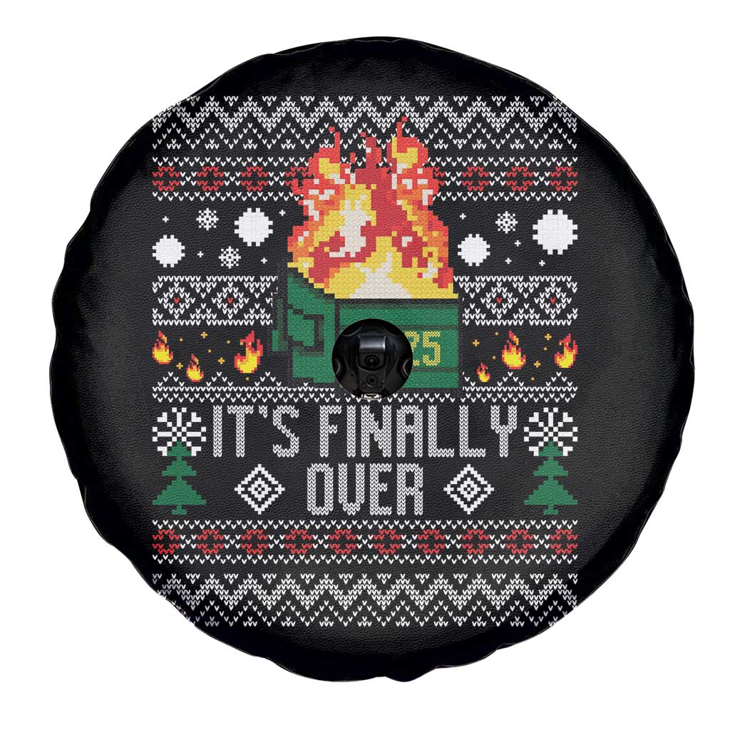 Funny Christmas Lil Dumpster Fire Spare Tire Cover It Is Finally Over 2025 - Wonder Print Shop