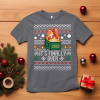 Funny Christmas Lil Dumpster Fire T Shirt It Is Finally Over 2025 - Wonder Print Shop