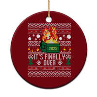 Funny Christmas Lil Dumpster Fire Ceramic Ornament It Is Finally Over 2025 - Wonder Print Shop