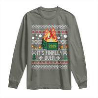 Funny Christmas Lil Dumpster Fire Long Sleeve Shirt It Is Finally Over 2025 - Wonder Print Shop