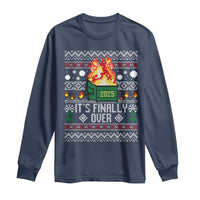 Funny Christmas Lil Dumpster Fire Long Sleeve Shirt It Is Finally Over 2025 - Wonder Print Shop