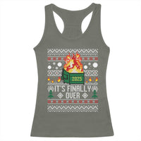 Funny Christmas Lil Dumpster Fire Racerback Tank Top It Is Finally Over 2025 - Wonder Print Shop