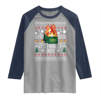 Funny Christmas Lil Dumpster Fire Raglan Shirt It Is Finally Over 2025 - Wonder Print Shop