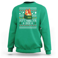 Funny Christmas Lil Dumpster Fire Sweatshirt It Is Finally Over 2025 - Wonder Print Shop