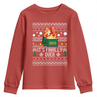 Funny Christmas Lil Dumpster Fire Youth Sweatshirt It Is Finally Over 2025 - Wonder Print Shop