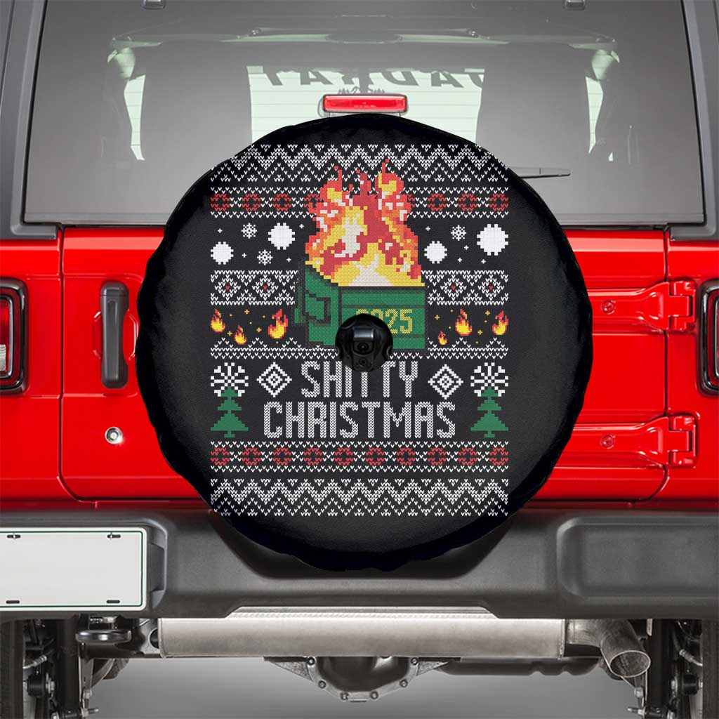 Funny Xmas Lil Dumpster Fire Spare Tire Cover Shitty Christmas Festive Holiday - Wonder Print Shop