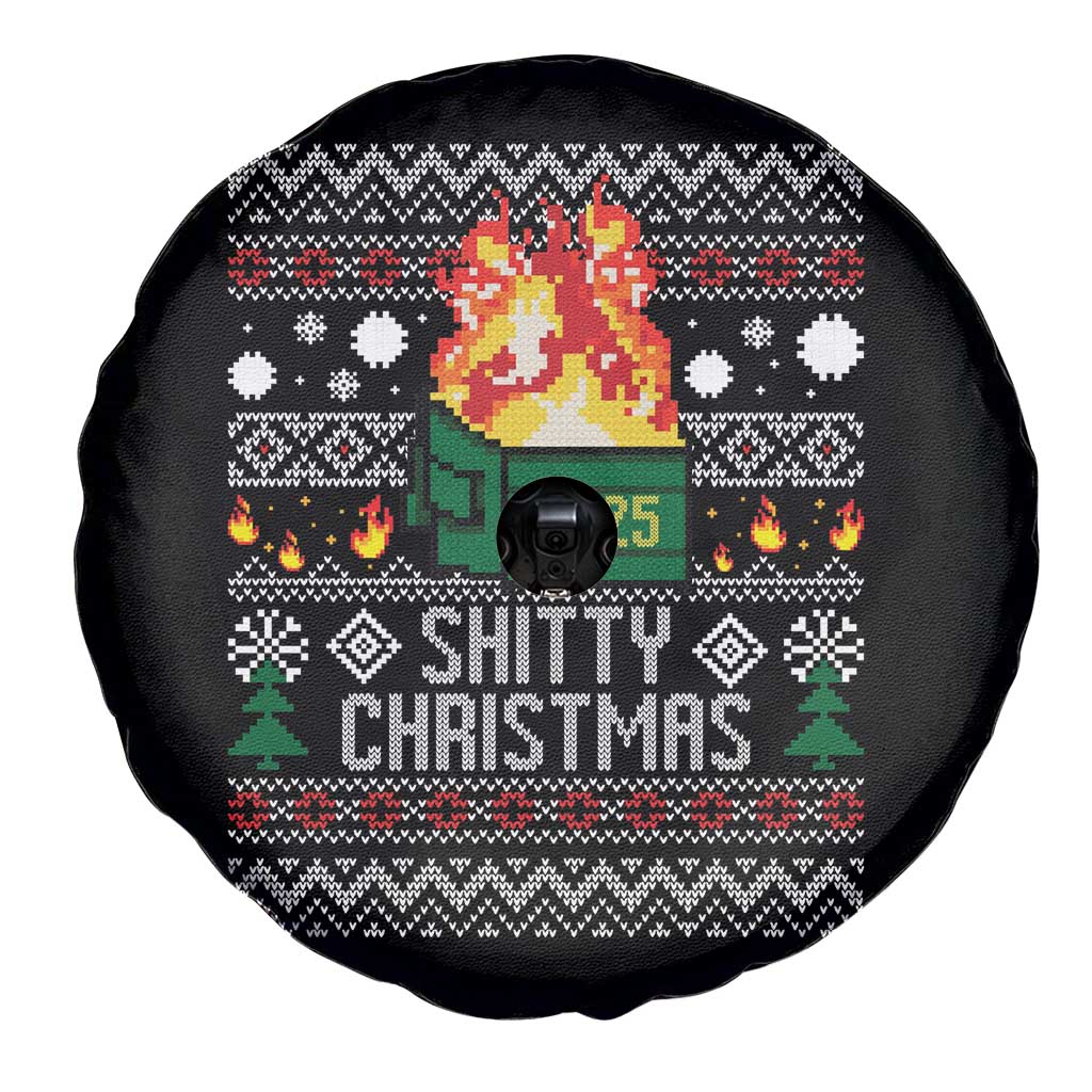 Funny Xmas Lil Dumpster Fire Spare Tire Cover Shitty Christmas Festive Holiday - Wonder Print Shop