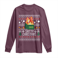Funny Xmas Lil Dumpster Fire Long Sleeve Shirt Shitty Christmas Festive Holiday - Wonder Print Shop
