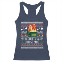 Funny Xmas Lil Dumpster Fire Racerback Tank Top Shitty Christmas Festive Holiday - Wonder Print Shop