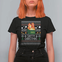 Funny Xmas Lil Dumpster Fire T Shirt For Women Shitty Christmas Festive Holiday - Wonder Print Shop
