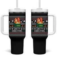 Funny Xmas Lil Dumpster Fire Tumbler With Handle Shitty Christmas Festive Holiday - Wonder Print Shop