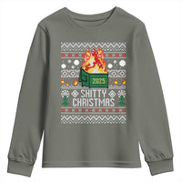 Funny Xmas Lil Dumpster Fire Youth Sweatshirt Shitty Christmas Festive Holiday - Wonder Print Shop