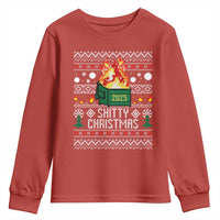 Funny Xmas Lil Dumpster Fire Youth Sweatshirt Shitty Christmas Festive Holiday - Wonder Print Shop