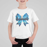 Jesus God Nativity Scene Coquette Bow Christmas T Shirt For Kid - Wonder Print Shop
