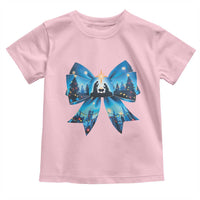 Jesus God Nativity Scene Coquette Bow Christmas Toddler T Shirt
