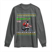 Funny Christmas Santa Godzilla Long Sleeve Shirt You Better Watch Out Santazilla Is Coming To Town