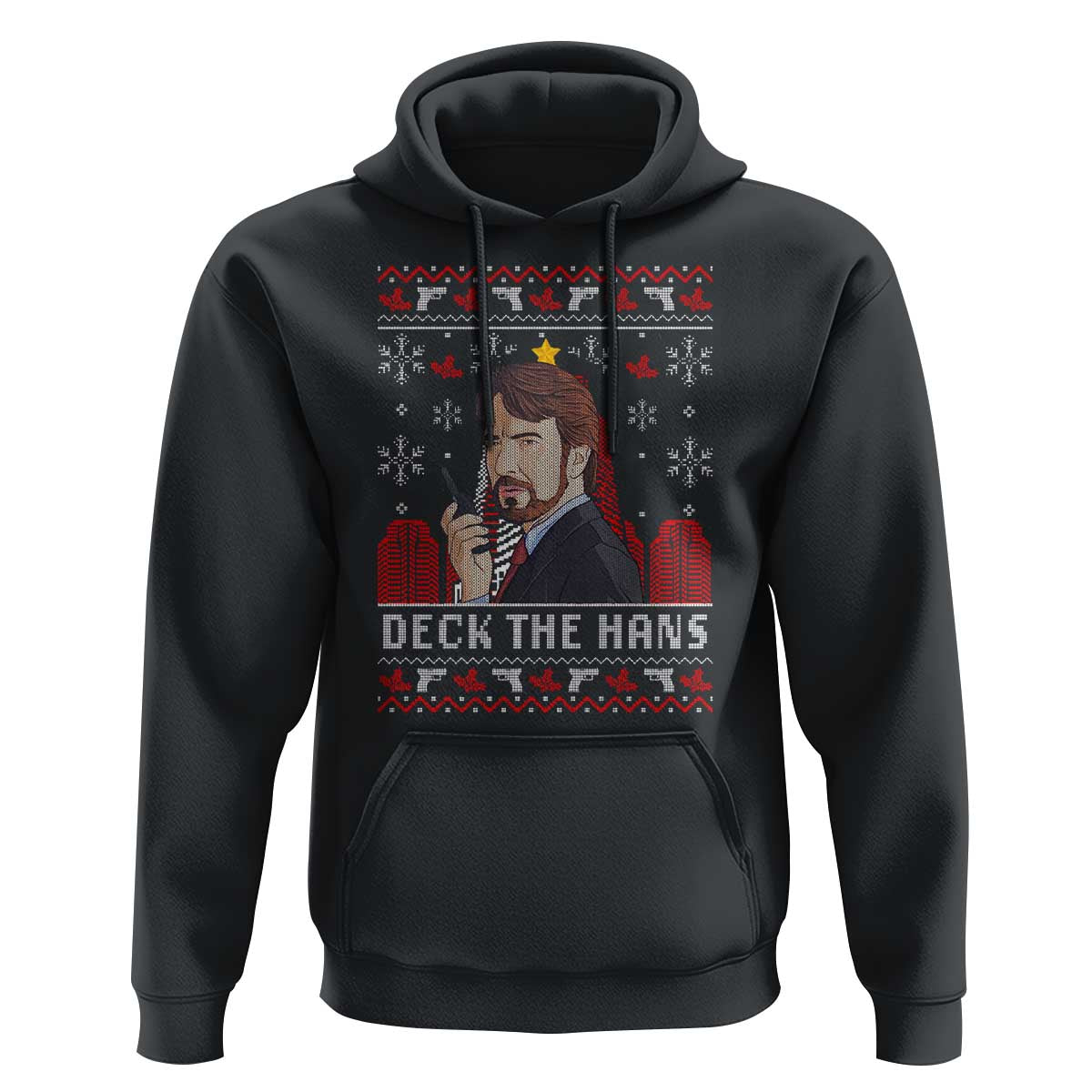 Funny Christmas Nakatomi Plaza Hoodie Deck The Hans