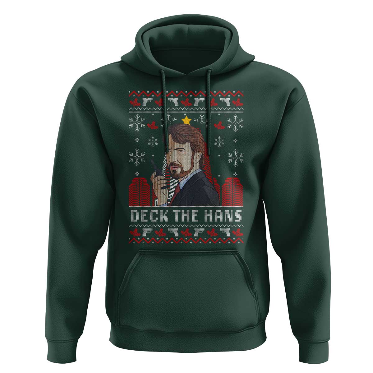 Funny Christmas Nakatomi Plaza Hoodie Deck The Hans