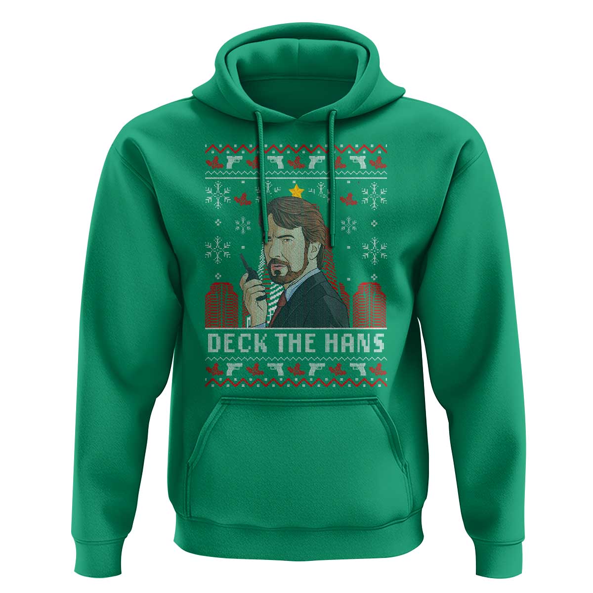 Funny Christmas Nakatomi Plaza Hoodie Deck The Hans