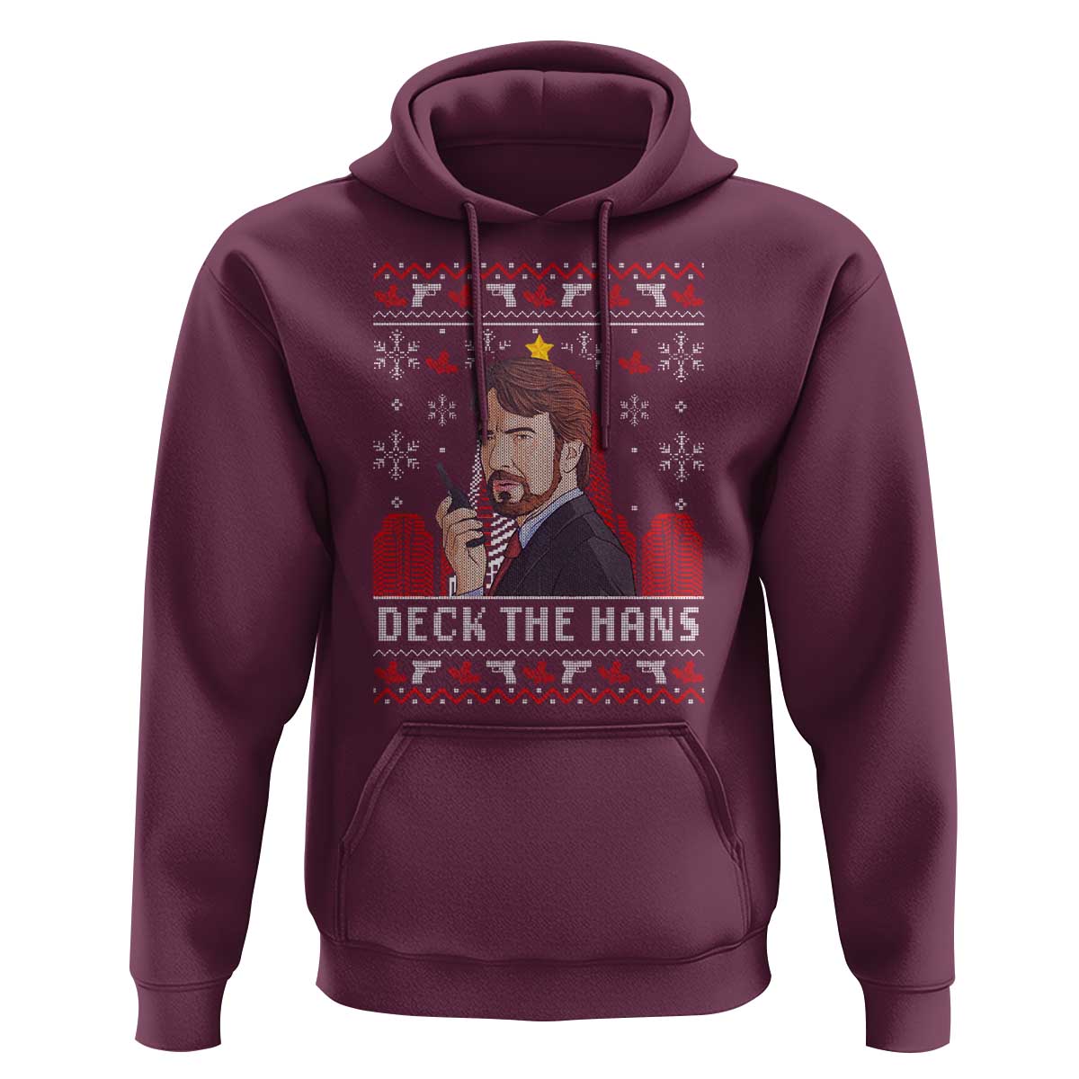 Funny Christmas Nakatomi Plaza Hoodie Deck The Hans