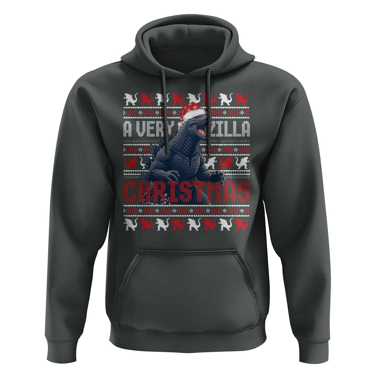 Funny Christmas Santa Godzilla Hoodie A Very Godzilla Xmas Japanese Monster