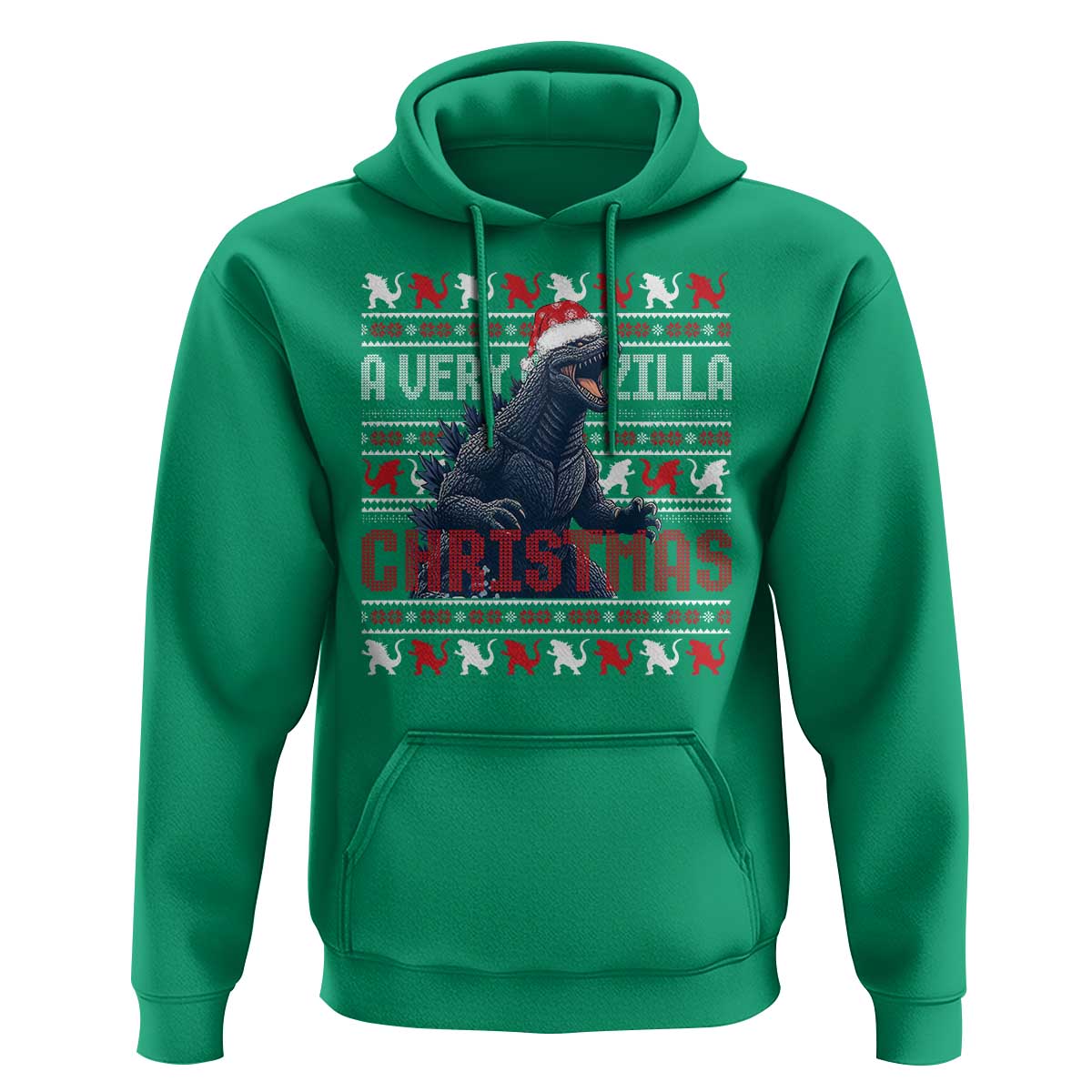 Funny Christmas Santa Godzilla Hoodie A Very Godzilla Xmas Japanese Monster