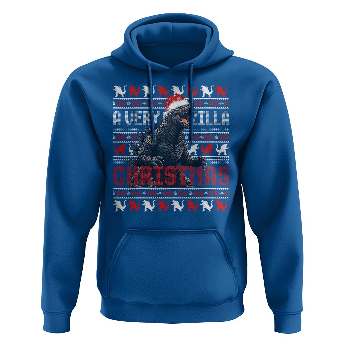 Funny Christmas Santa Godzilla Hoodie A Very Godzilla Xmas Japanese Monster