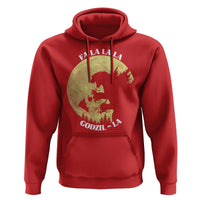 Funny Christmas Godzilla Hoodie Falalala Godzil La Santa Reindeers Xmas Japanese Monster