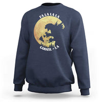 Funny Christmas Godzilla Sweatshirt Falalala Godzil La Santa Reindeers Xmas Japanese Monster - Wonder Print Shop