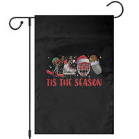 Funny Christmas Ice Hockey Garden Flag Tis The Season Santa Elf Hat Hockey Equipment - Wonder Print Shop