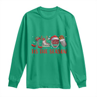 Funny Christmas Ice Hockey Long Sleeve Shirt Tis The Season Santa Elf Hat Hockey Equipment