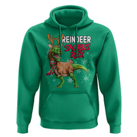 Funny Christmas Rex Dinosaur Hoodie Reindeer Saurus Rex Xmas Dinosaur