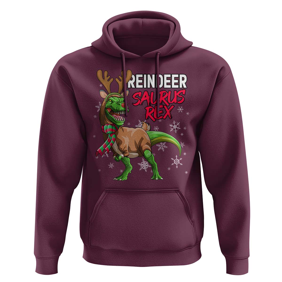 Funny Christmas Rex Dinosaur Hoodie Reindeer Saurus Rex Xmas Dinosaur