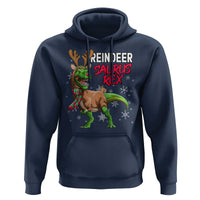 Funny Christmas Rex Dinosaur Hoodie Reindeer Saurus Rex Xmas Dinosaur
