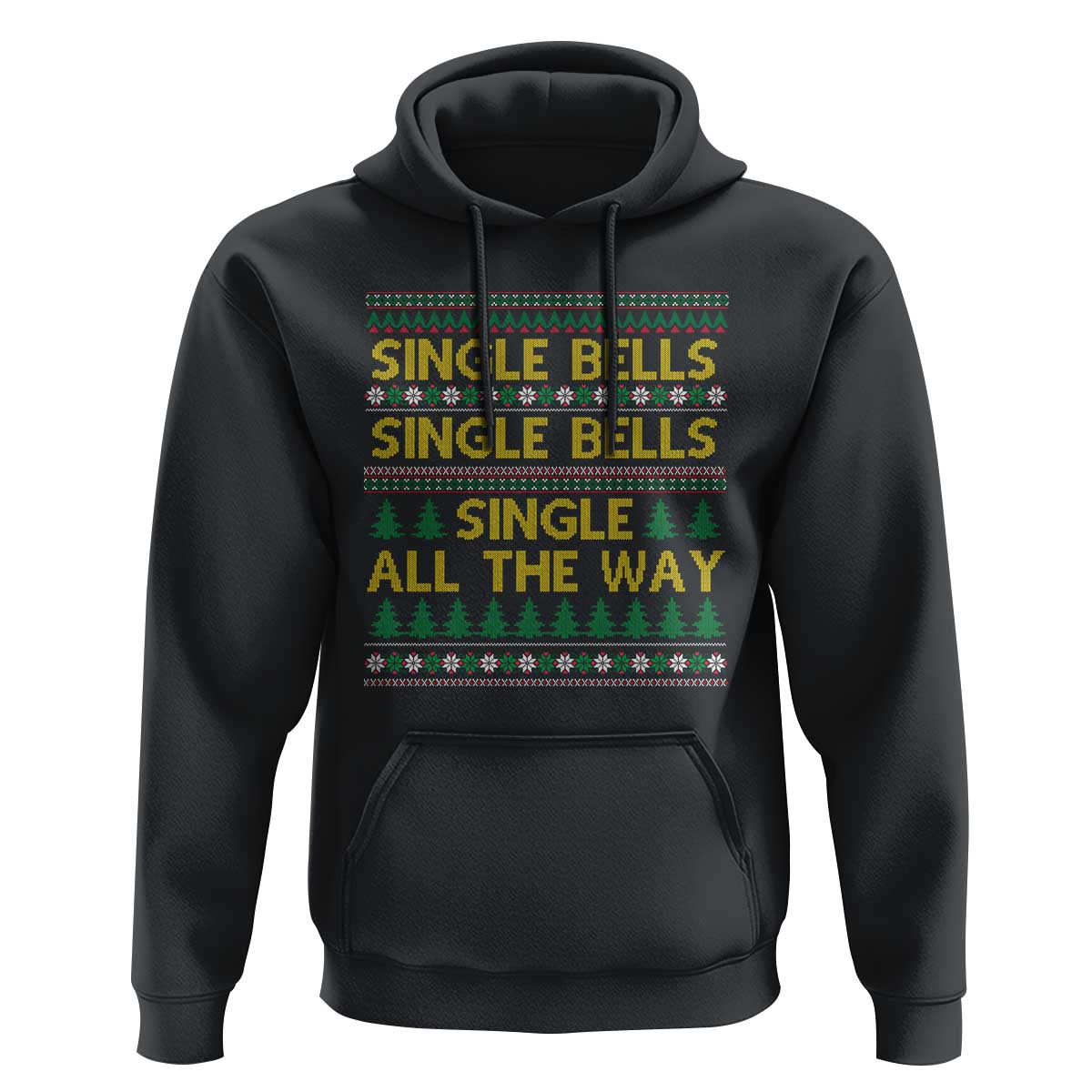 Funny Christmas Anti Couple Hoodie Single Bells Single All The Way