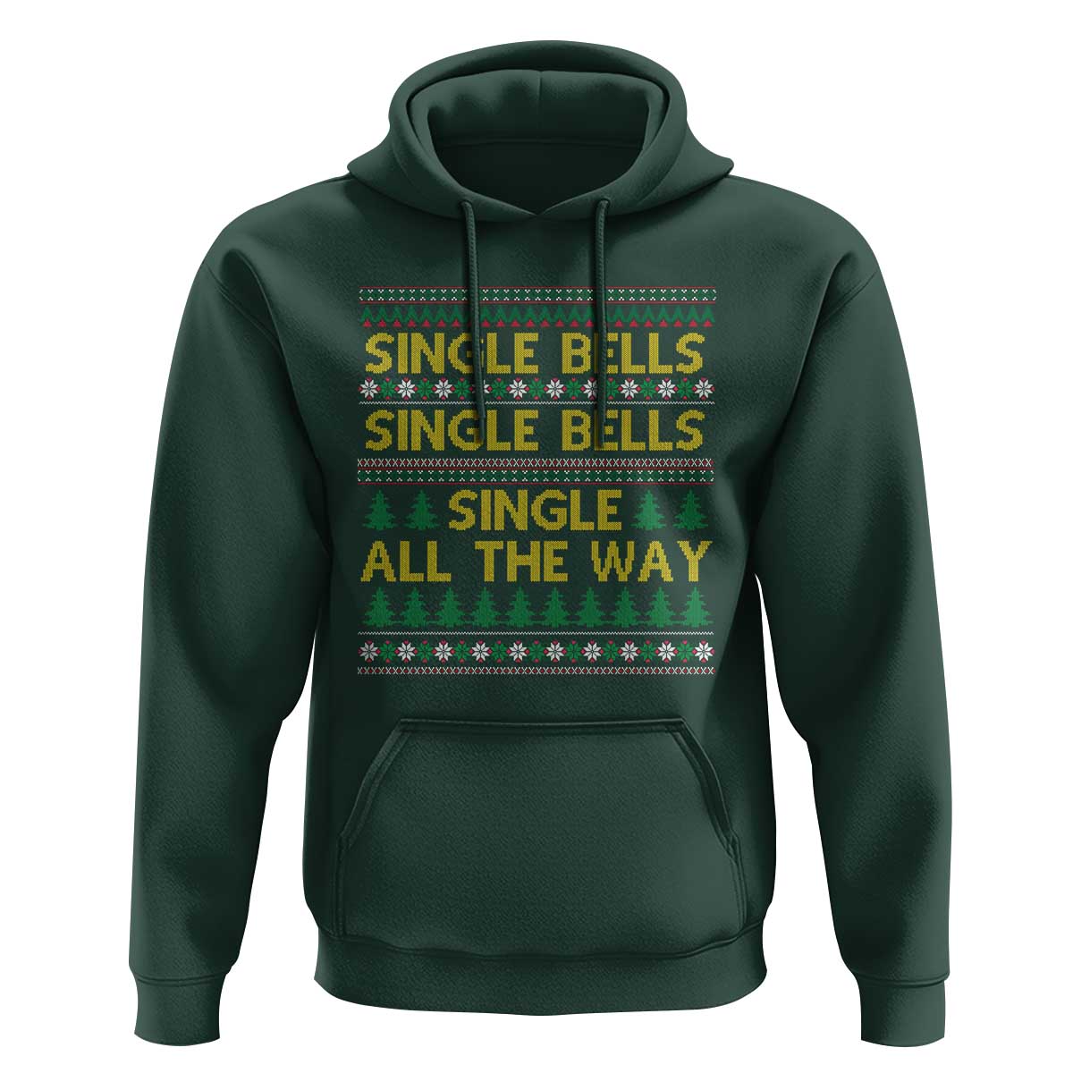 Funny Christmas Anti Couple Hoodie Single Bells Single All The Way
