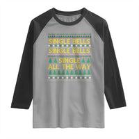 Funny Christmas Anti Couple Raglan Shirt Single Bells Single All The Way - Wonder Print Shop