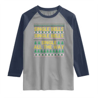 Funny Christmas Anti Couple Raglan Shirt Single Bells Single All The Way - Wonder Print Shop