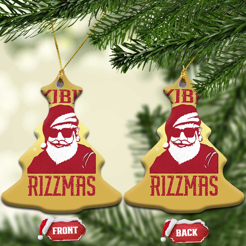 Funny Xmas Santa Christmas Ornament Skibidi Rizzmas Vintage Charisma Rizz Santa Claus - Wonder Print Shop