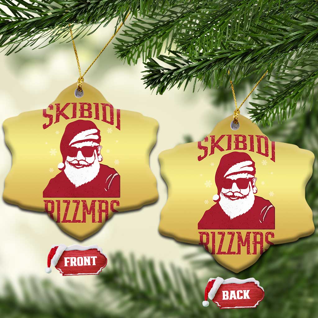 Funny Xmas Santa Christmas Ornament Skibidi Rizzmas Vintage Charisma Rizz Santa Claus - Wonder Print Shop