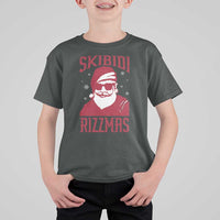 Funny Christmas Santa T Shirt For Kid Skibidi Rizzmas Vintage Charisma Rizz Santa Claus - Wonder Print Shop