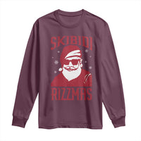 Funny Christmas Santa Long Sleeve Shirt Skibidi Rizzmas Vintage Charisma Rizz Santa Claus